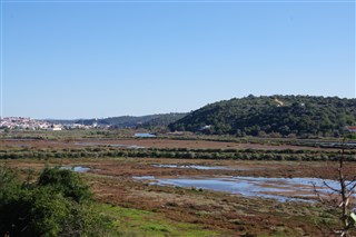 View from other side of the river with left the town of Silves