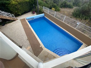 Covered and heated pool